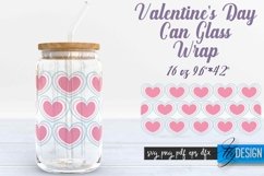 Valentine's Day Glass Can Wrap SVG|Love Can Glass Wrap SVG Product Image 1