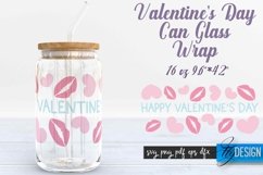 Valentine's Day Glass Can Wrap SVG|Love Can Glass Wrap SVG Product Image 1