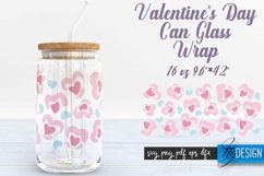 Valentine&#039;s Day Glass Can Wrap SVG|Love Can Glass Wrap SVG Product Image 1