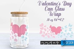 Valentine's Day Glass Can Wrap SVG|Love Can Glass Wrap SVG Product Image 1