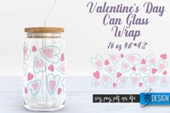 Valentine's Day Glass Can Wrap SVG|Love Can Glass Wrap SVG Product Image 1