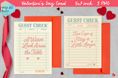 Cute Valentines day Card. Guest Check PNG Product Image 1