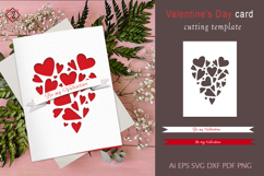Template for cutting out a Valentine's Day card Product Image 1
