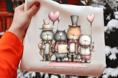 Valentine's Day Cat Parade Valentines Day PNG Product Image 2