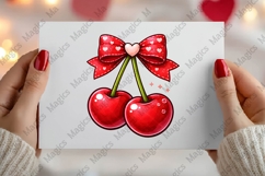 Valentine's Day Cherry Bow PNG Product Image 2