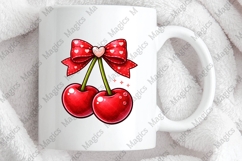 Valentine's Day Cherry Bow PNG Product Image 3