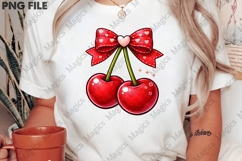Valentine's Day Cherry Bow PNG Product Image 4