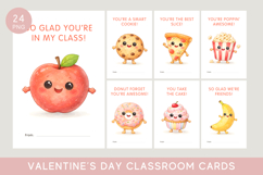 Food Pun Valentine Classroom Cards, kids valentine cards Product Image 1