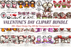 Whimsical Valentine's Clipart Bundle, Valentine Big Bundle Product Image 1
