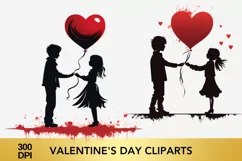 Valentine's Day Cliparts, Valentine's Day sublimation Product Image 3