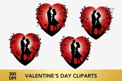 Valentine&#039;s Day Cliparts, Valentine&#039;s Day sublimation Product Image 1