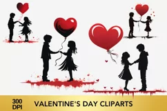 Valentine's Day Cliparts, Valentine's Day sublimation Product Image 1