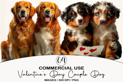 Valentine's Day Couple Dog Clipart Sublimation PNG Product Image 1