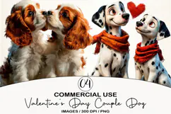 Valentine's Day Couple Dog Clipart Sublimation PNG Product Image 1