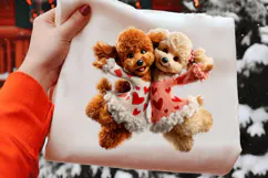 Valentine's Day Couple Dog Clipart Sublimation PNG Product Image 2