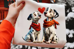 Valentine's Day Couple Dog Clipart Sublimation PNG Product Image 2