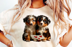 Valentine's Day Couple Dog Clipart Sublimation PNG Product Image 3