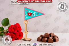 Valentine’s Day Mini Flag Laser Cut|Love SVG|Tabletop Decor Product Image 1