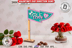 Valentine’s Day Mini Flag Laser Cut|Love SVG|Tabletop Decor Product Image 1