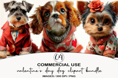 Valentine's Day Couple Dog Clipart Sublimation PNG Product Image 1