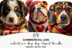 Valentine's Day Couple Dog Clipart Sublimation PNG Product Image 1