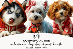 Valentine's Day Couple Dog Clipart Sublimation PNG Product Image 1