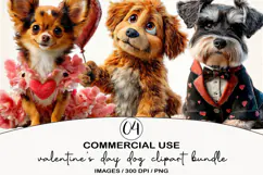 Valentine's Day Couple Dog Clipart Sublimation PNG Product Image 1