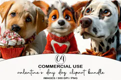 Valentine's Day Couple Dog Clipart Sublimation PNG Product Image 1