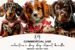 Valentine's Day Couple Dog Clipart Sublimation PNG Product Image 1