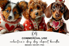 Valentine's Day Couple Dog Clipart Sublimation PNG Product Image 1