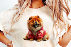 Valentine's Day Couple Dog Clipart Sublimation PNG Product Image 3