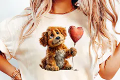 Valentine's Day Couple Dog Clipart Sublimation PNG Product Image 3