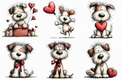 Valentine’s Day Dogs Clip art ,Valentines Sublimation Design Product Image 4