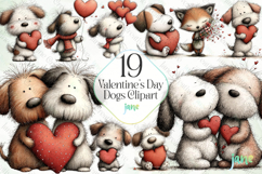Valentine’s Day Dogs Clipart Product Image 1