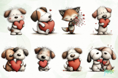 Valentine’s Day Dogs Clipart Product Image 5