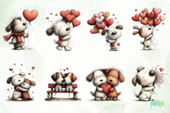 Valentine’s Day Dogs Clipart Product Image 4