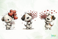 Valentine’s Day Dogs Clipart Product Image 3