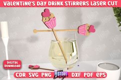 Valentine&#039;s Drink Stirrer | Drinks Marker | Valentine&#039;s Sign Product Image 1