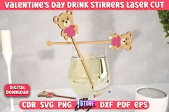 Valentine&#039;s Drink Stirrer | Drinks Marker | Valentine&#039;s Sign Product Image 1