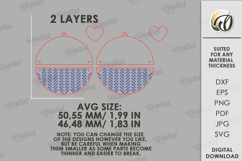 Valentine&#039;s Day Earrings Laser Cut. Drop Earrings SVG Product Image 2