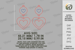 Valentine&#039;s Day Earrings Laser Cut. Drop Earrings SVG Product Image 2