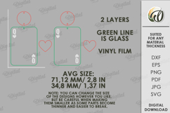 Valentine&#039;s Day Earrings Laser Cut. Drop Earrings SVG Product Image 2