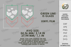 Valentine&#039;s Day Earrings Laser Cut. Drop Earrings SVG Product Image 2