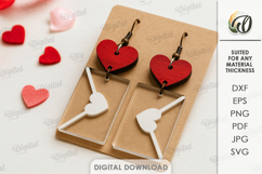Valentine&#039;s Day Earrings Bundle Laser Cut. Drop Earrings SVG Product Image 10
