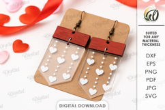 Valentine&#039;s Day Earrings Bundle Laser Cut. Drop Earrings SVG Product Image 12