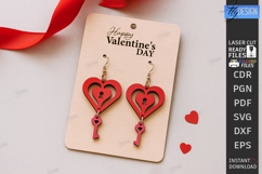 Valentine's Day Earrings Laser Cut|Hearts Shape|Accessories Product Image 1