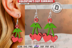 Valentine's Day Earrings Laser Cut|Jewelry|Pendant Earrings Product Image 1