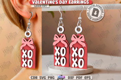 Valentine's Day Earrings Laser Cut|Jewelry|Pendant Earrings Product Image 1