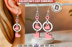 Valentine's Day Earrings Laser Cut|Jewelry|Pendant Earrings Product Image 1