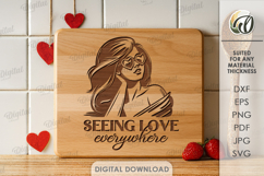 Valentine&#039;s Day Engraving Laser Cut. Valentines SVG Product Image 1